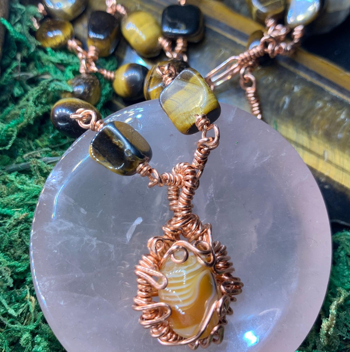 'Duty & Diligence' Carnelian & Tiger's Eye Necklace