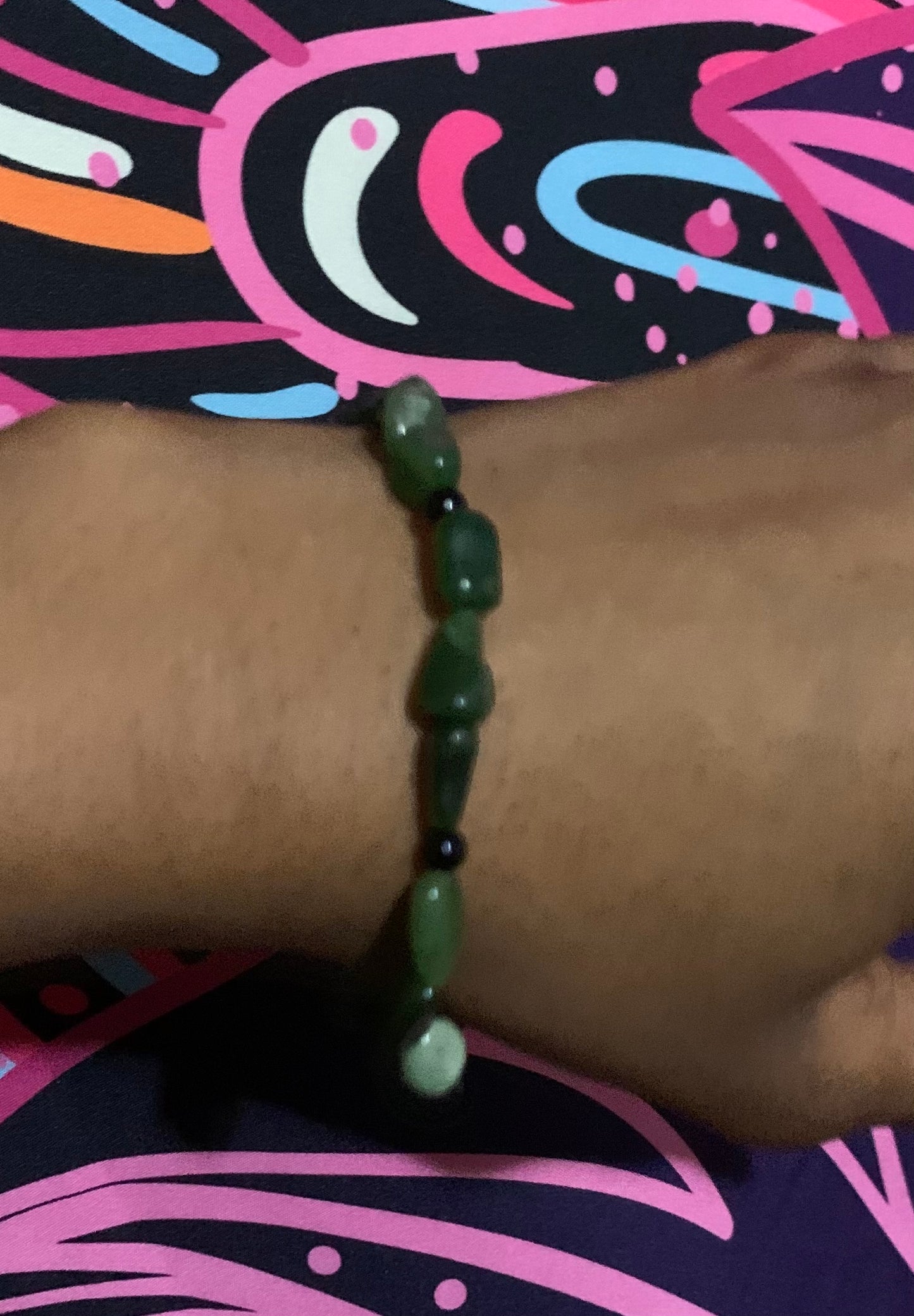 Nephrite Jade & Black Onyx Bracelet