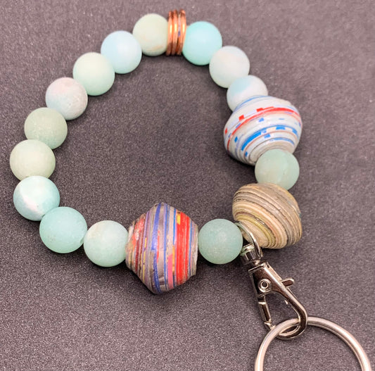 Amazonite Keychain Wristlet