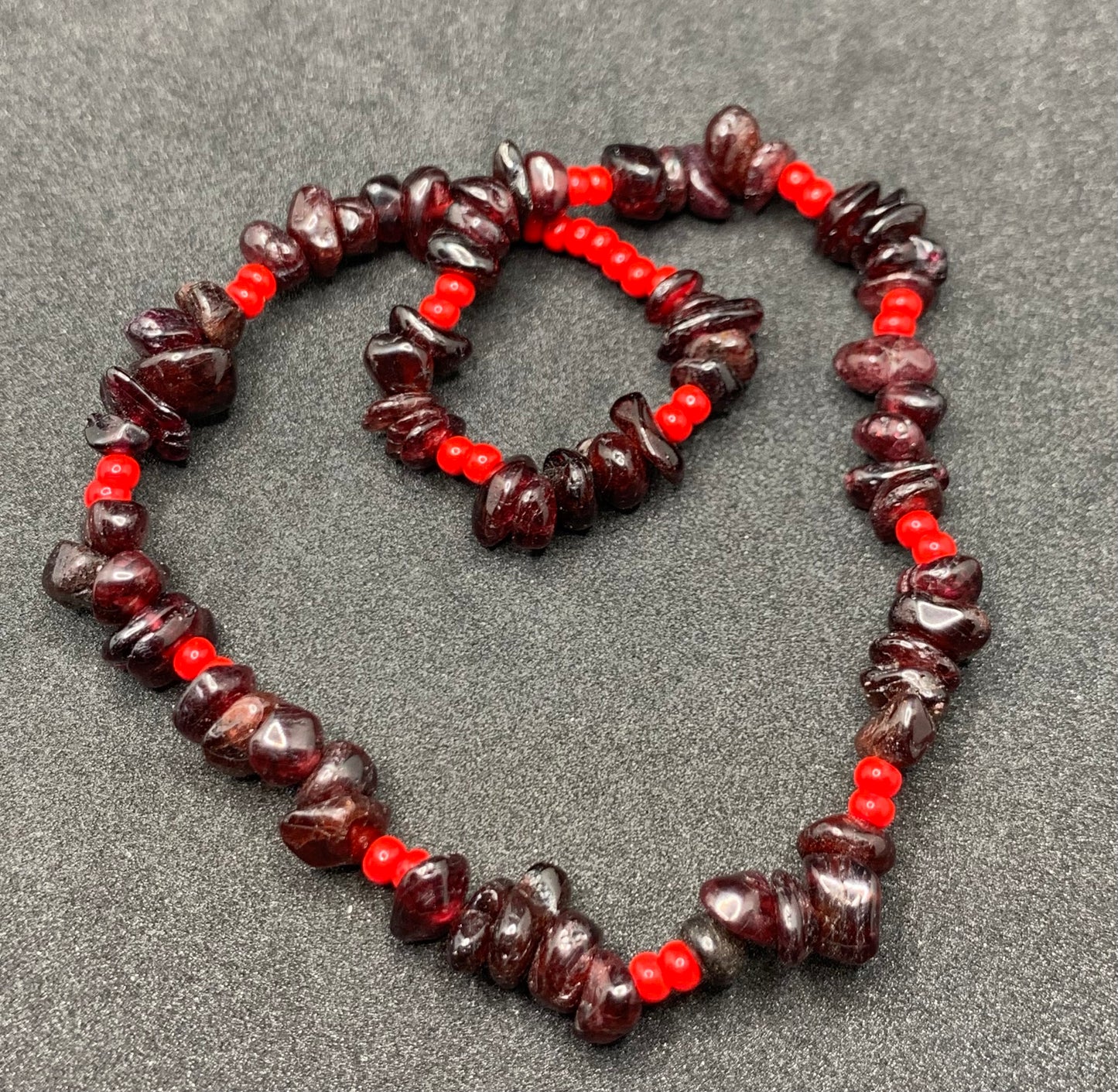 'Blood Moon' Garnet Anklet