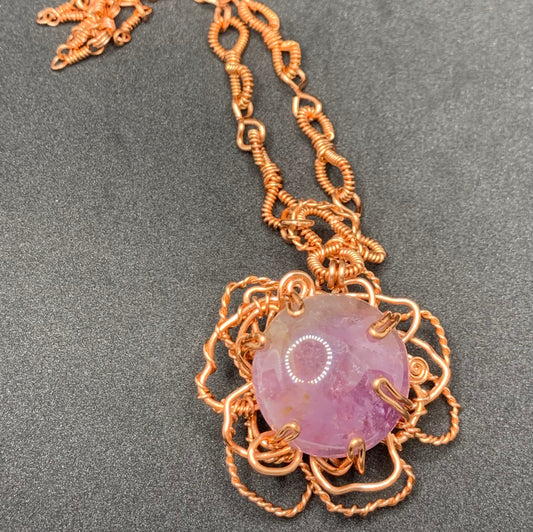 'Purple Carnation' Amethyst Necklace