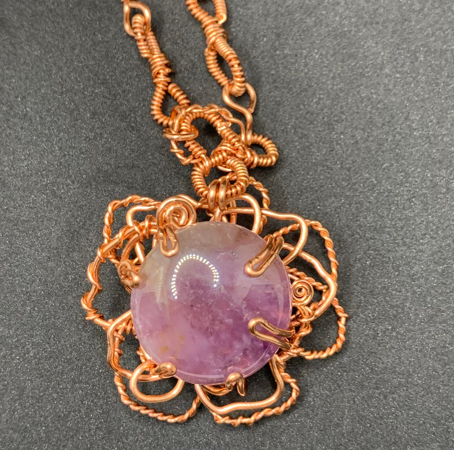 'Purple Carnation' Amethyst Necklace