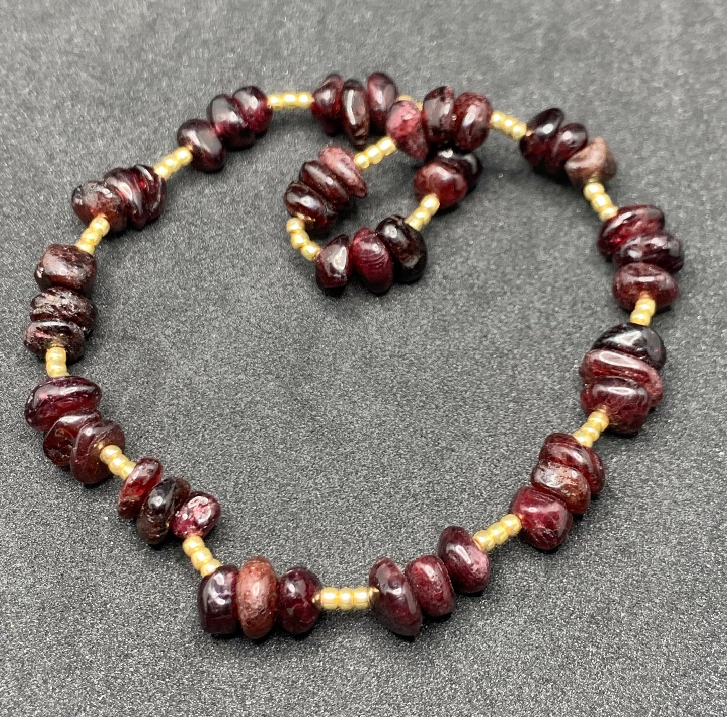 'Hopewell' Garnet Anklet